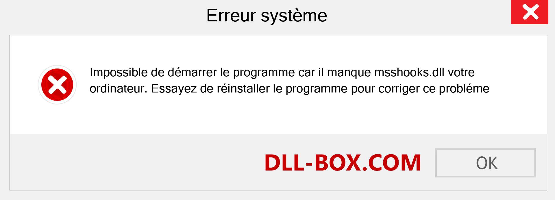 Le fichier msshooks.dll est manquant ?. Télécharger pour Windows 7, 8, 10 - Correction de l'erreur manquante msshooks dll sur Windows, photos, images